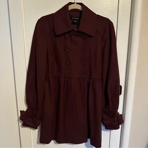 Calvin Klein Wool Blend Double Breasted Pea Coat Size: Medium